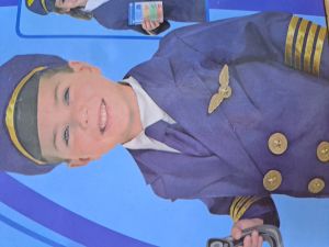 Kids Costumes to Hire - PILOT - blazer with built in shirt & cap - 2 pce